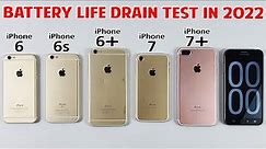 iPhone 6 vs iPhone 6s vs iPhone 6 Plus vs iPhone 7 vs 7 Plus Battery Life Drain Test in 2022 🔋