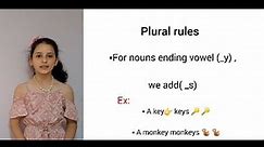 ▪️Plural rules 👩‍🏫 🫰 #school #student #plural #grammar #english | English with Batool