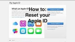 How to: Reset your Apple ID Password