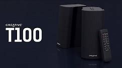 Creative T100 - Compact Hi-Fi 2.0 Desktop Speakers for Computers and Laptops