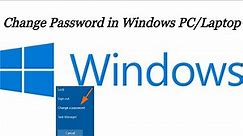 Change Password in Windows PC/Laptop | change user password in windows 10/11 as admin