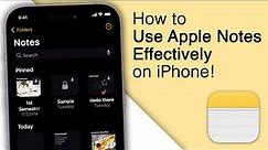 How to Use Apple Notes Effectively on iPhone! [10 Best Tips]