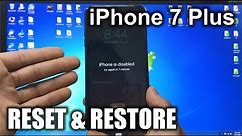 How To Reset & Restore your Apple iPhone 7 Plus - Factory Reset