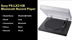 Sony PS-LX310BT Bluetooth Turntable Review | Sony PS-LX310BT Record Player Review