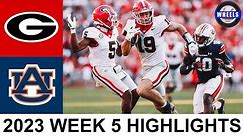 #1 Georgia vs Auburn Highlights | College Football Week 5 | 2023 College Football Highlights