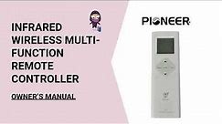 Pioneer A/C & HVAC Wireless Remote Controller User Manual