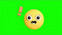 Confused Face 3D Emoji Animation on Green Screen | 4K | FREE TO USE