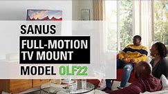 Sanus OLF22 Full Motion TV Wall Mount Overview for 42-90 inch TVs - 5-star Reviews - Easy Install