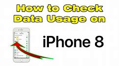 How to check data usage on iPhone 8