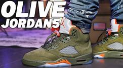 A GRAIL RETURNS ! Air Jordan 5 Retro " Olive " Review and On Foot