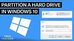How To Partition A Hard Drive In Windows 10 | Tech Insider