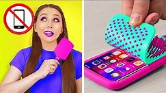 COOL TIK TOK PHONE HACKS || DIY Squishy Ideas! Sneaking Phone into Class by 123 GO! SCHOOL