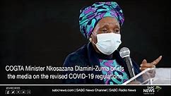 Minister Nkosazana Dlamini-Zuma briefs media on revised COVID-19 regulations