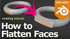 How to Flatten faces in Blender | Blender modeling tutorials