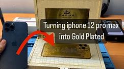 Turning Iphone 12 pro max into Gold Plated Caviar , 24k Gold plated iphone conversion into Versace