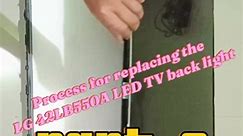 removing the #LG #42LB550A lcd tv screen #tips #service #backlight #ledtv #nopicture | Andi Distorsing