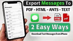 How to Download Text Messages from iPhone (2 Easy Ways Including Free)