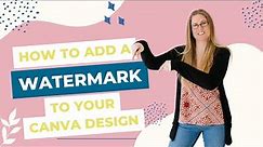 How to Create a watermark in CANVA