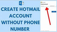 How to Create Hotmail Account Without Phone Number | Hotmail Sign Up 2021