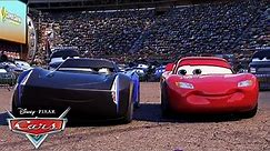 Jackson Storm Meets Lightning McQueen | 'Meet or Beat' Scene | Pixar Cars