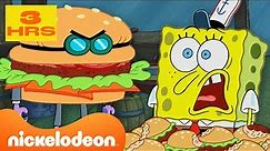 SpongeBob | Tłusty Krab, zestawienie WSZECHCZASÓW 🍔 | Trzy godziny | Nickelodeon Polska