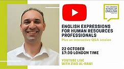 English Vocabulary and Expressions For Human Resources Professionals - Business English Series