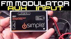 iSimple Car Stereo FM modulator Aux input DIY