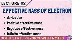 Effective mass of electron