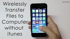 Wirelessly Transfer Media from iPhone to Computer without using iTunes