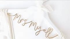 Personalized Bridal Hanger DIY 🤍