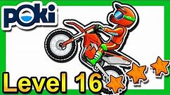 Moto X3M Bike Race Game Level 16 [3 Stars] Poki.com