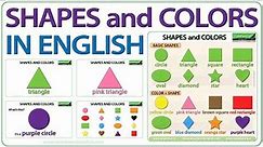 Shapes in English - Basic Shapes and Colours
