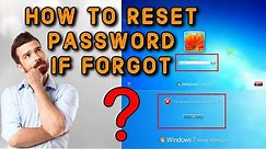 How To Reset Windows 7 Password Without Any Software Or Bootable USB/CD/DVD Media 2021