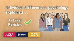 What is Individual Differences Psychology? #Alevel #Revision (Themes in Psychology Explained)
