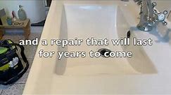 Sink Crack Repair Procedure by Miltons Bath Enamel Repair UK