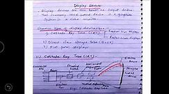 Display device - CRT ( Cathode Ray Tube) - lecture 3 / computer graphics