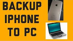How to backup iphone to pc, windows 10