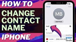 iOS 17: How to Change Contact Name on iPhone