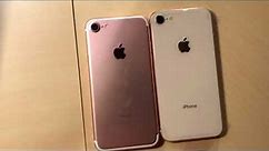 iPhone 8 Gold [unboxing] & comparison to Rose Gold color