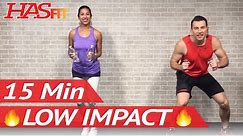15 Min Low Impact Aerobics - Quiet Cardio Workout for Beginners with No Jumping - Easy Exercises
