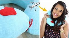 DIY Neck pillow | How to make a travel pillow with glue!
