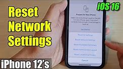 iPhone 12's: How to Reset Network Settings on iOS 16