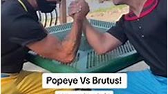The arm wrestling match to end all arm wrestling matches! Popeye Vs Brutus! ⚓ #popeyethesailorman #armwrestling #halloweencostumes2023 #popeyecosplay | HalloweenCostumes.com