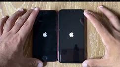 iPhone SE vs iPhone X bootup test⚡️