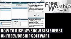 FREEWORSHIP TUTORIAL: How To Display/Show Bible Verses On Church Projector/TV Screen (Tagalog)