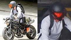 David Beckham Rides His Motorcycle