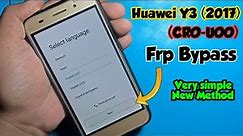 Huawei Y3 2017 frp bypass|Huawei Cro_u00 frp bypass|y3 Google account remove|