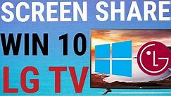 📺 Screen Share LG Smart TV & Windows 10 Computer 💻