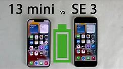 iPhone SE 3 vs 13 mini Battery Life DRAIN Test