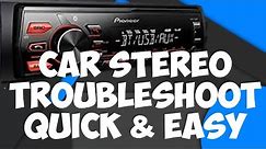 Car stereo won't work: Quick troubleshooting guide. please subscribe
